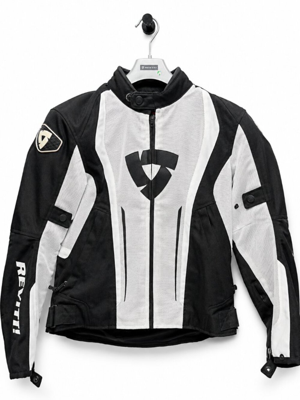 REV’IT Airforce Mesh Motorcycle Jacket Men’s XS CE Armor Black White Riding Gear